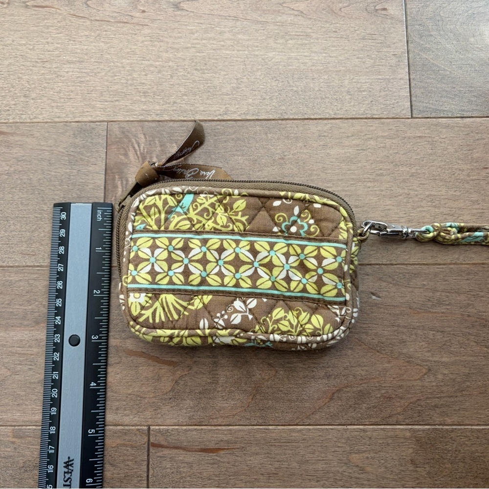 Vera Bradley Floral Brown and Yellow Wristlet - Picture 3 of 4